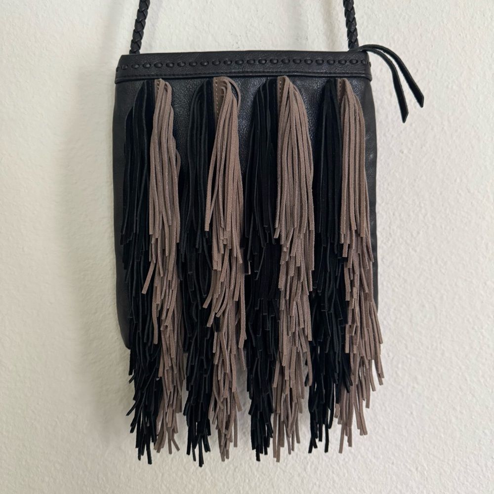 NWT Sam Edelman Jane Fringe Leather Crossbody/Shoulder Boho Bag